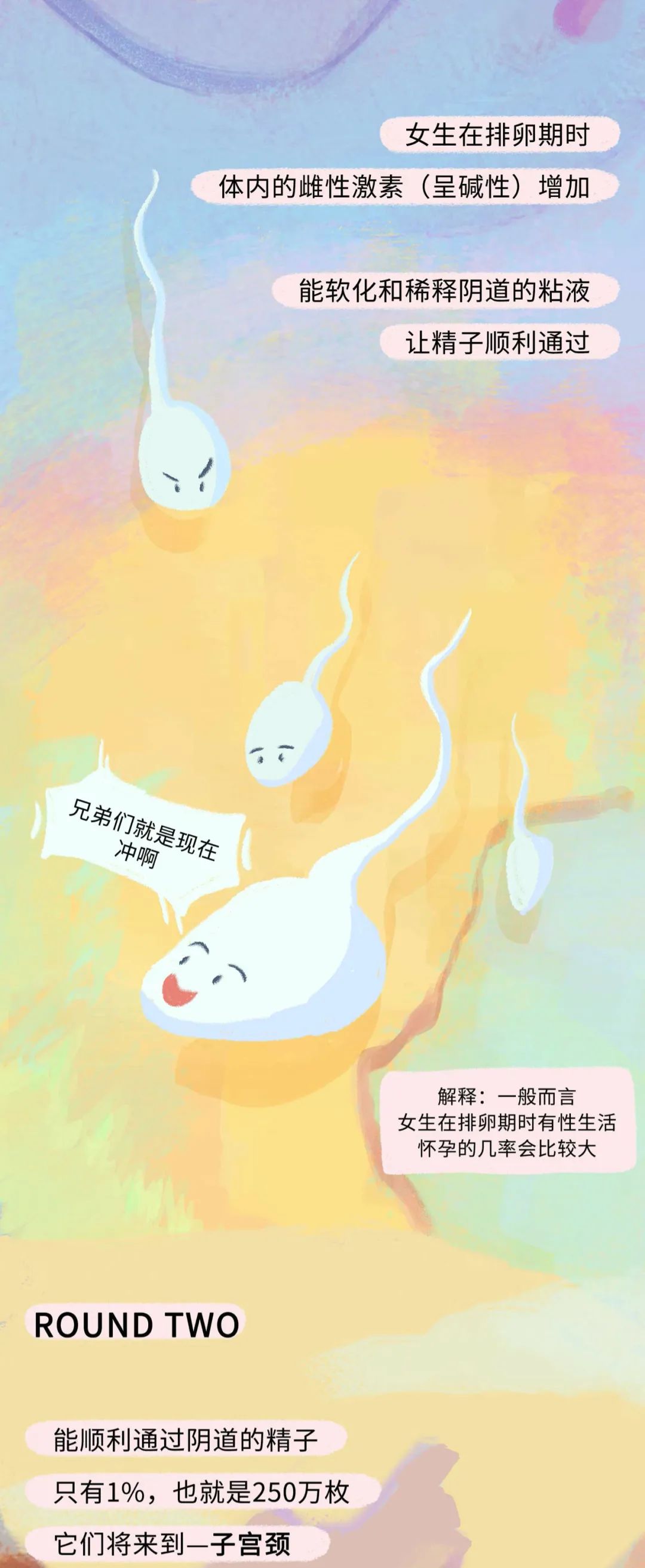 漫画：精子进入女生体内的全过程曝光！别害羞，早知早受益