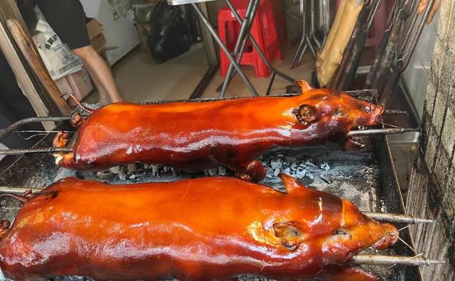 海南脆皮烧猪四十斤左右批发,在海南700元一只烤乳猪