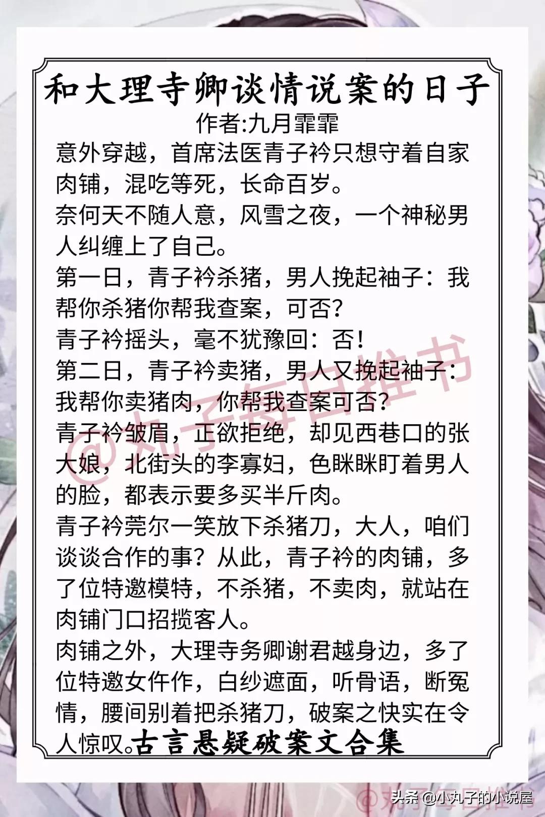 探案悬疑古风小说推荐,古风探案文追凶觅夫两不误