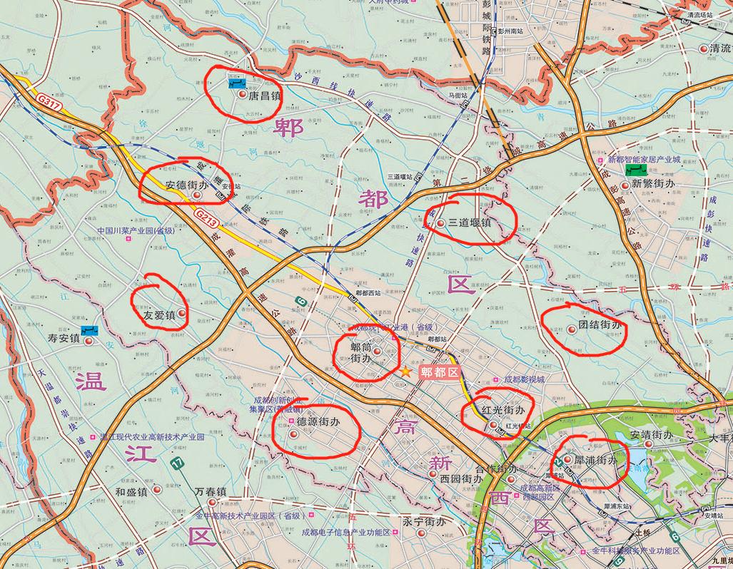 成都金堂和新津哪个发展好,温江双流郫都未来发展