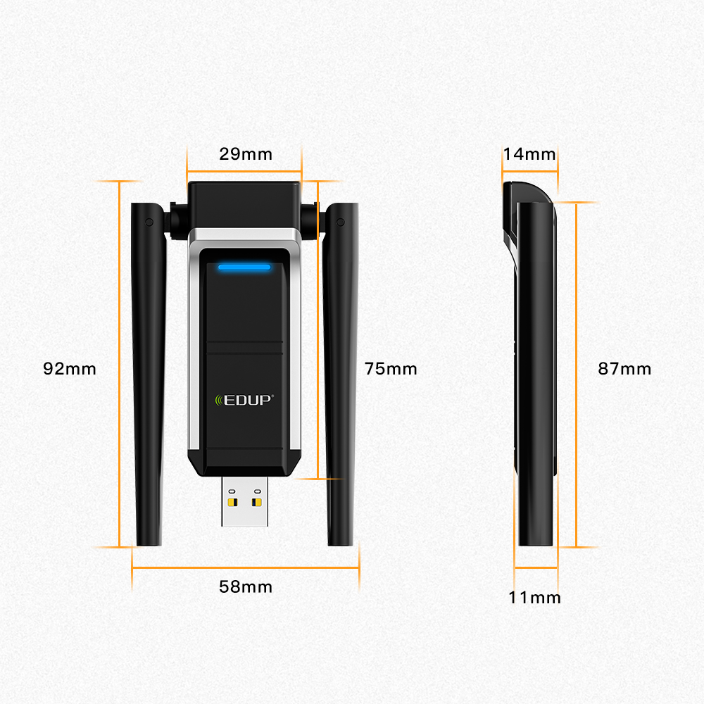 臻速由我简而强大翼联EP-AC1698——1300M双频USB无线网卡