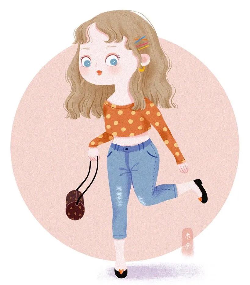 古典可爱小女孩插画,一组超萌的小女孩插画