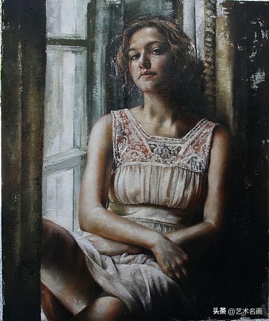 宫廷风少女油画,西方古典油画女油画家