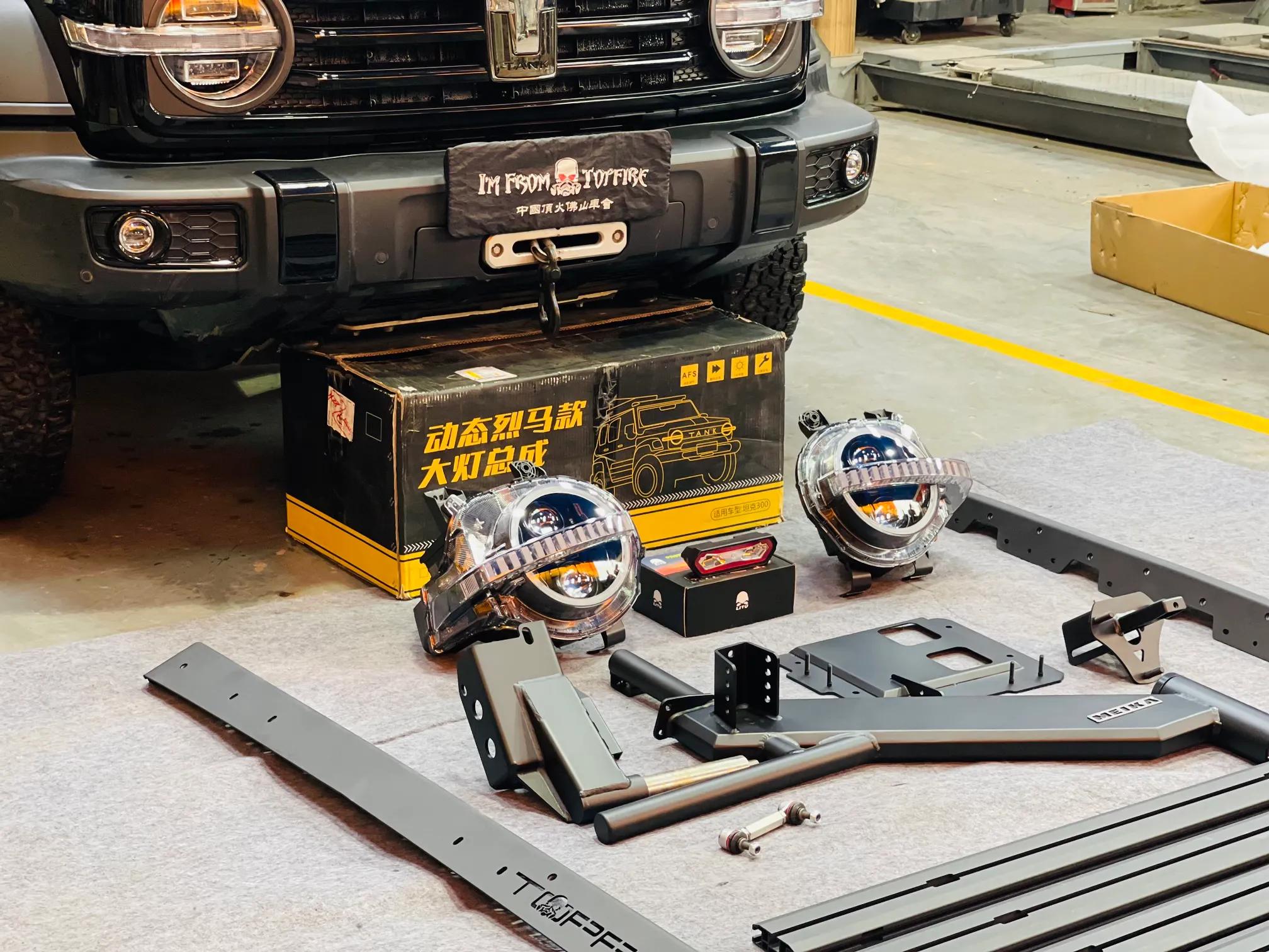 上海坦克300改装美卡备胎架,坦克300联动备胎架有预留口吗