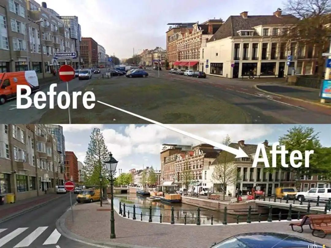 行走城市的魅力就是这么大！谷歌街景里50个公共空间改造前后对比