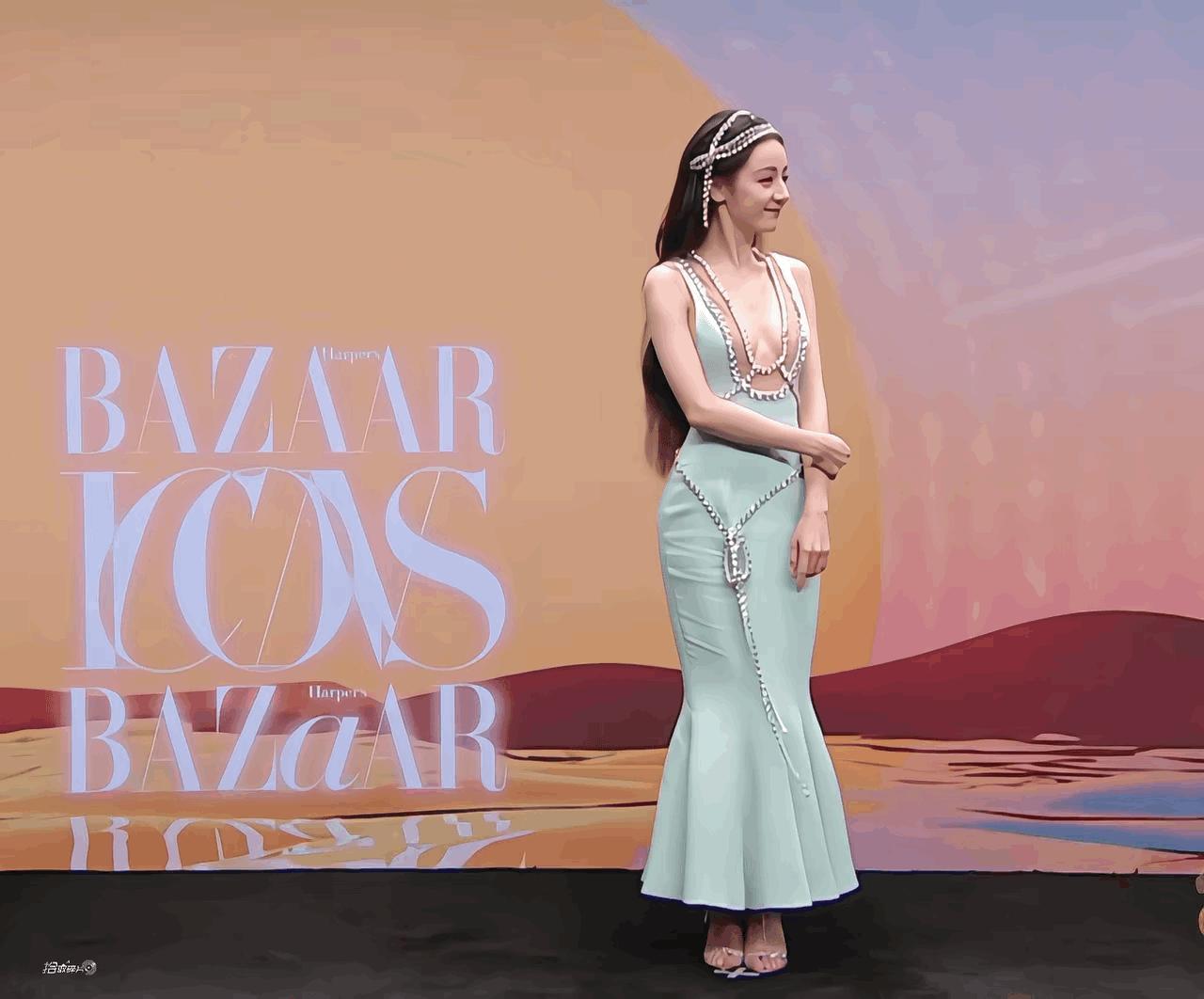 热巴腰臀比礼服,热巴最新造型腰臀比