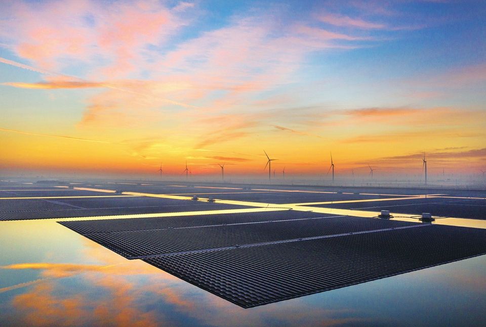 华能孟家湾50000千瓦光伏发电,德州水面漂浮式光伏电站