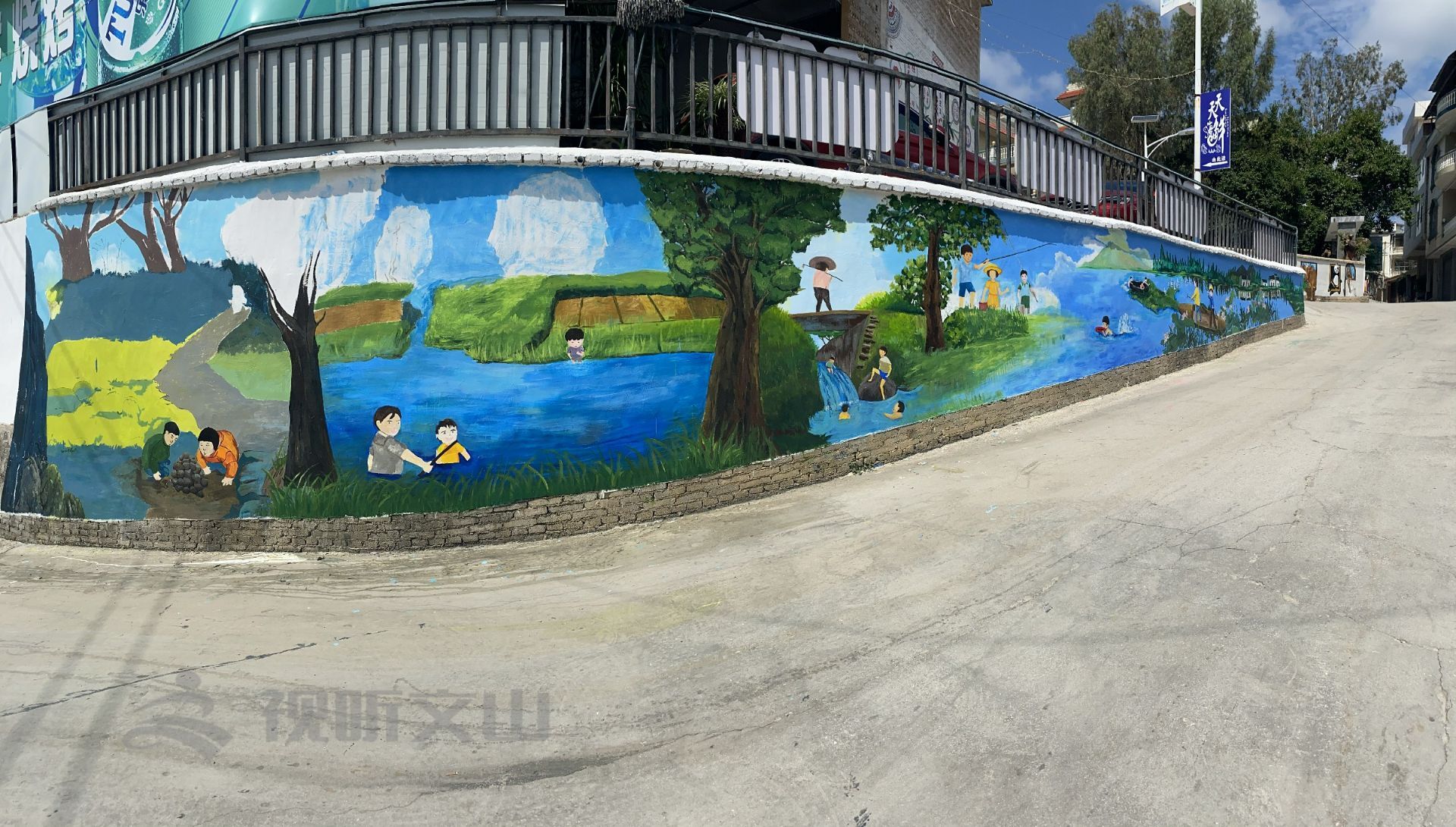 绿美乡村墙绘,绿美文山绘画