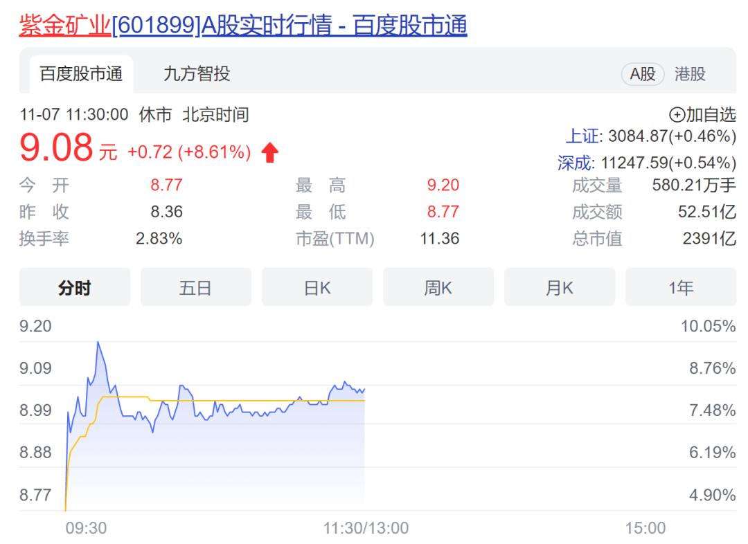 一纸“买金”公告，两千亿矿业龙头一度涨停！全球都在抢购黄金，“中国大妈”又上线了