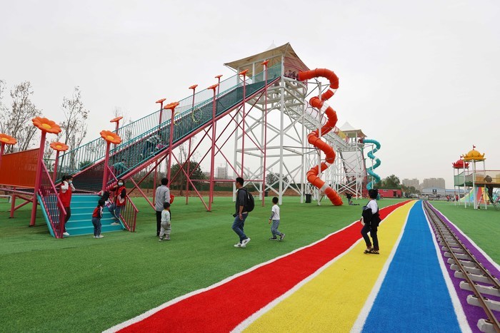 济南东部无动力儿童乐园,济南西客站片区儿童乐园