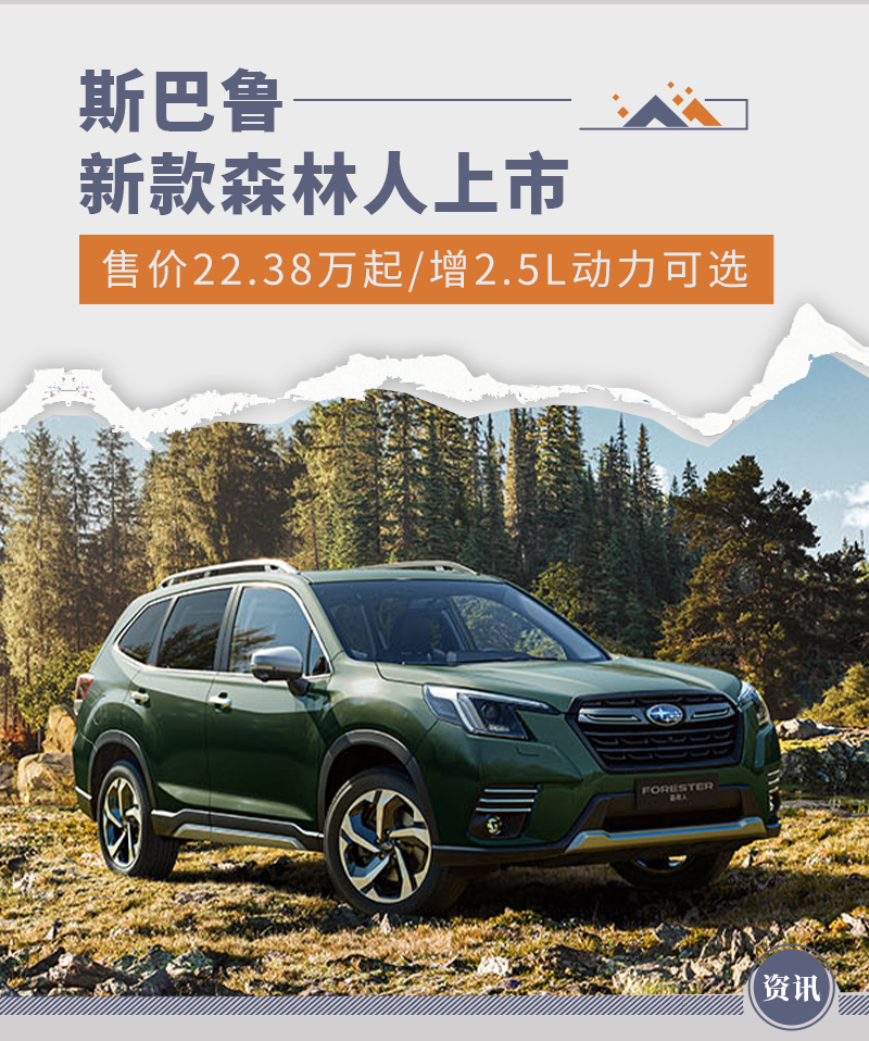 全新斯巴鲁森林人震撼来袭外形酷炫,2024款斯巴鲁森林人2.0L车型
