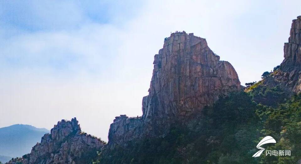 泰山风景扇子崖,泰山扇子崖爬山视频