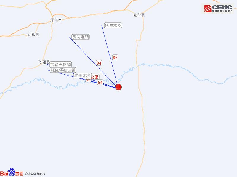 新疆库车市发生3.0级地震,新疆库车市发生3.4级地震